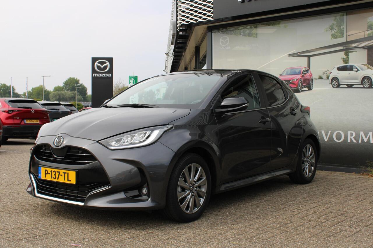 Mazda 2 Hybrid 1.5 Select , Automaat, Trekhaak, Panoramadak, Half Leder, HUD, PDC, Camera, Apple Carplay, Clima, Stoelverwarming, Stuurverwarming, Adap. Cruise