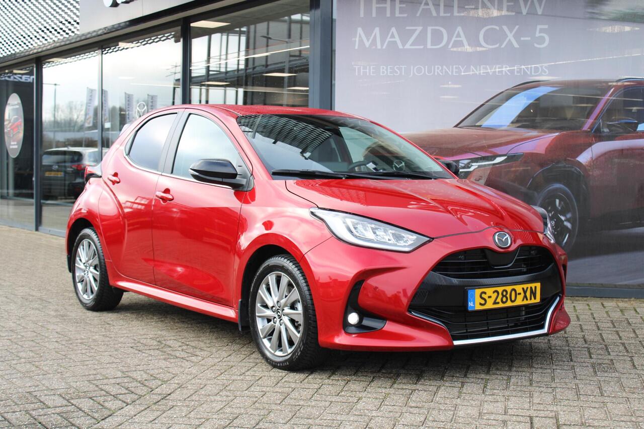 Mazda 2 Hybrid 1.5 Select , Automaat, Half Leder, Camera, All Season, Adap.Cruise, HUD, Stoel/Stuurverwarming, Clima, LMV 16 Inch, Apple Carplay, Android Auto, Bluetooth