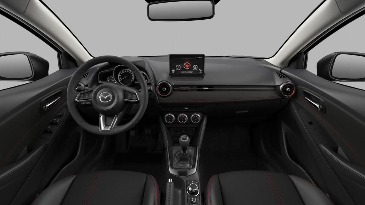 Mazda 2 Homura Aka | 8-inch LCD touchscreen kleurenscherm | Achteruitrijcamera | Automatisch dimmende binnenspiegel