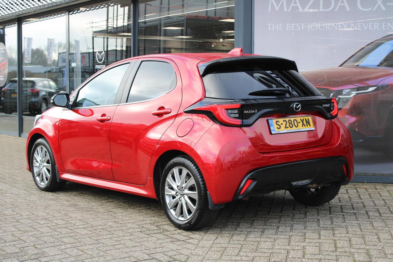 Mazda 2 Hybrid 1.5 Select , Automaat, Half Leder, Camera, All Season, Adap.Cruise, HUD, Stoel/Stuurverwarming, Clima, LMV 16 Inch, Apple Carplay, Android Auto, Bluetooth