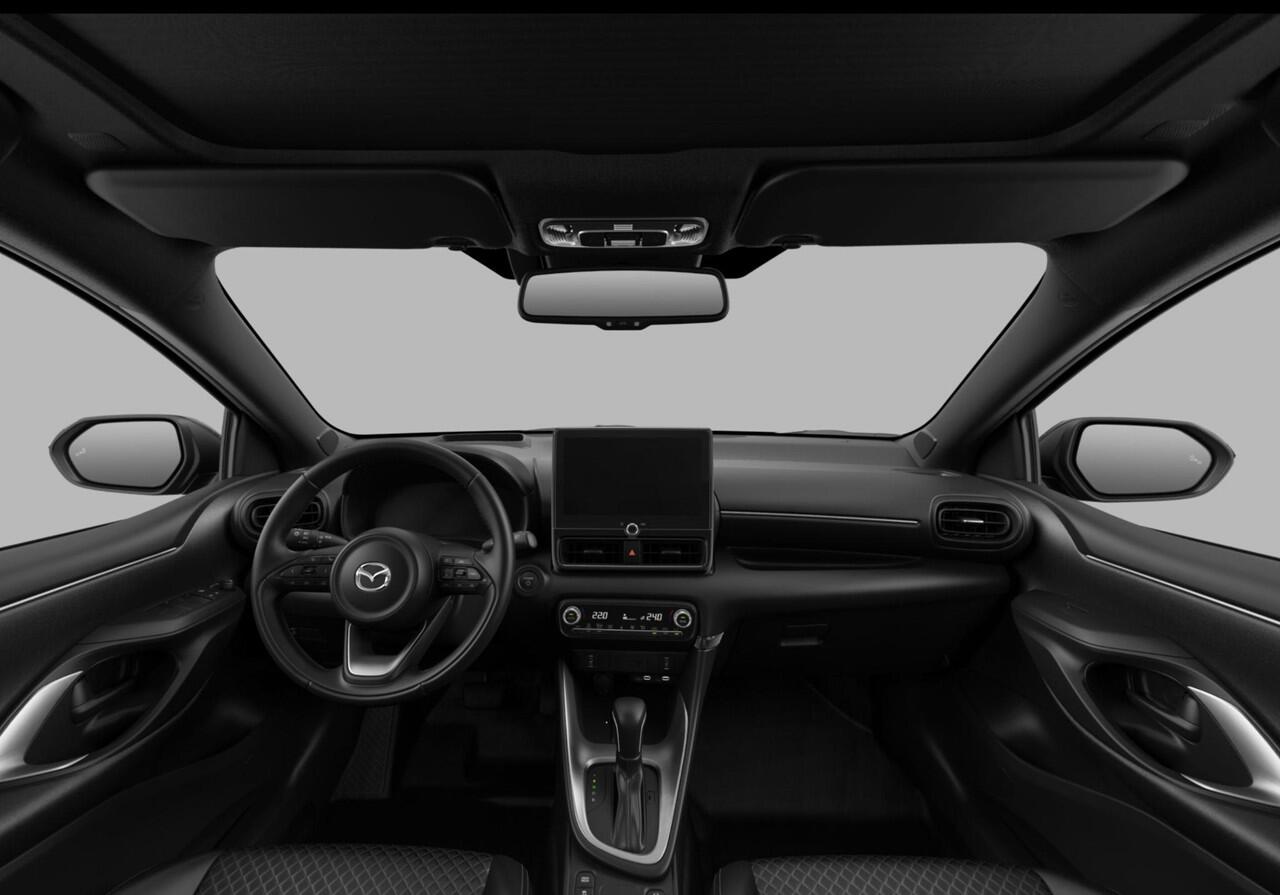 Mazda 2 Hybrid 1.5 Homura Plus / Northern White Pearl / Sportief zwart kunstleder