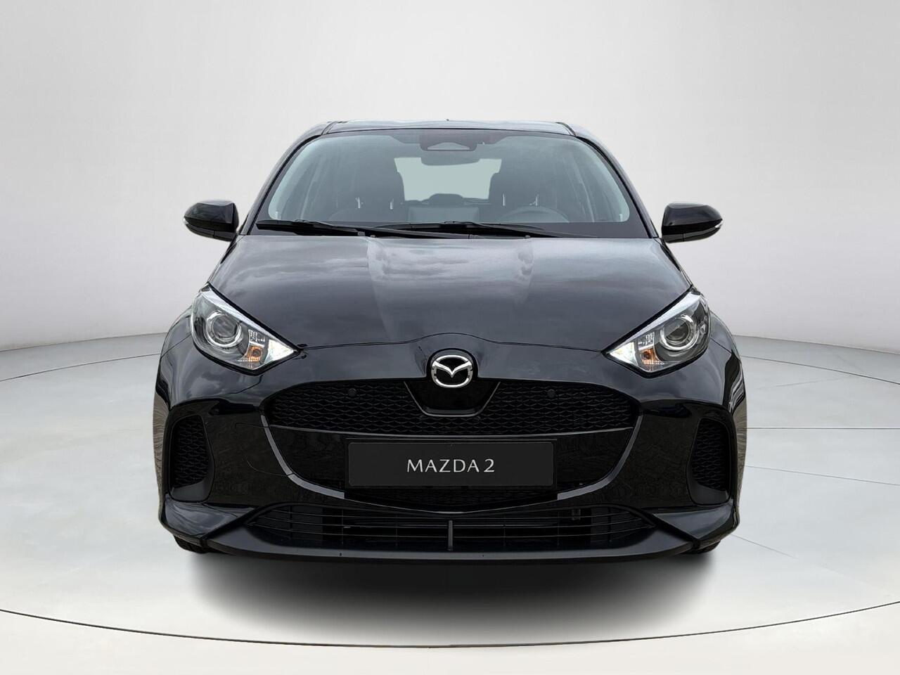 Mazda 2 Hybrid 1.5 Exclusive-line | Stoel/stuurverwarming | Grootlicht hulp | Climate controll | Parkeerhulp voor+achter | Achteruitrijcamera | Keyless start+entry |