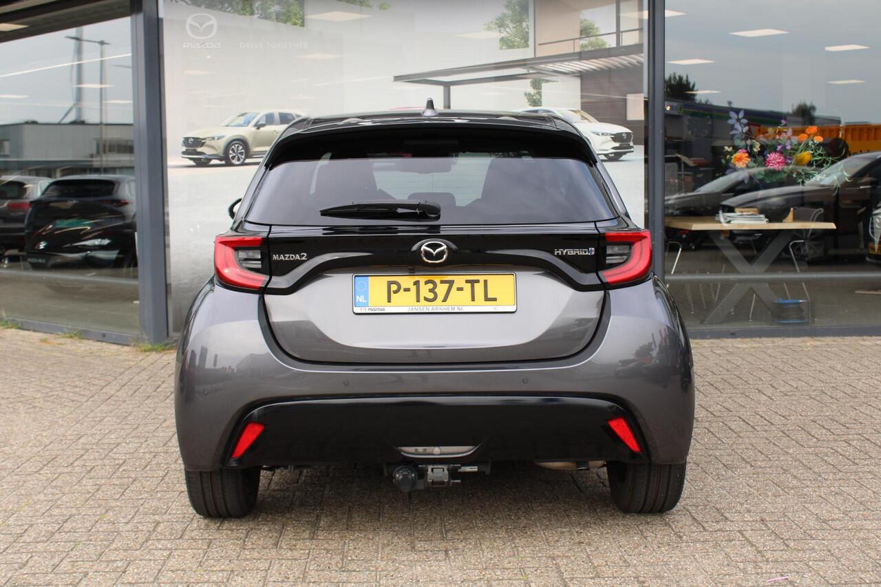 Mazda 2 Hybrid 1.5 Select , Automaat, Trekhaak, Panoramadak, Half Leder, HUD, PDC, Camera, Apple Carplay, Clima, Stoelverwarming, Stuurverwarming, Adap. Cruise