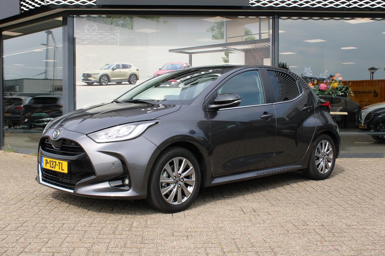 Mazda 2 Hybrid 1.5 Select , Automaat, Trekhaak, Panoramadak, Half Leder, HUD, PDC, Camera, Apple Carplay, Clima, Stoelverwarming, Stuurverwarming, Adap. Cruise