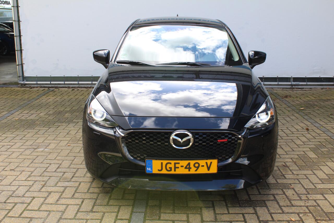 Mazda 2 1.5 e-SkyActiv-G 90 Homura | Incl. 12 maanden Garantie | Cruise controle | Stoel/stuur verwarming | Parkeersensor achter | Keyless Start | Lane assist | Climate controle | Apple CarPlay/Android Auto | Dodehoeksensoren | Achteruitrijcamera |