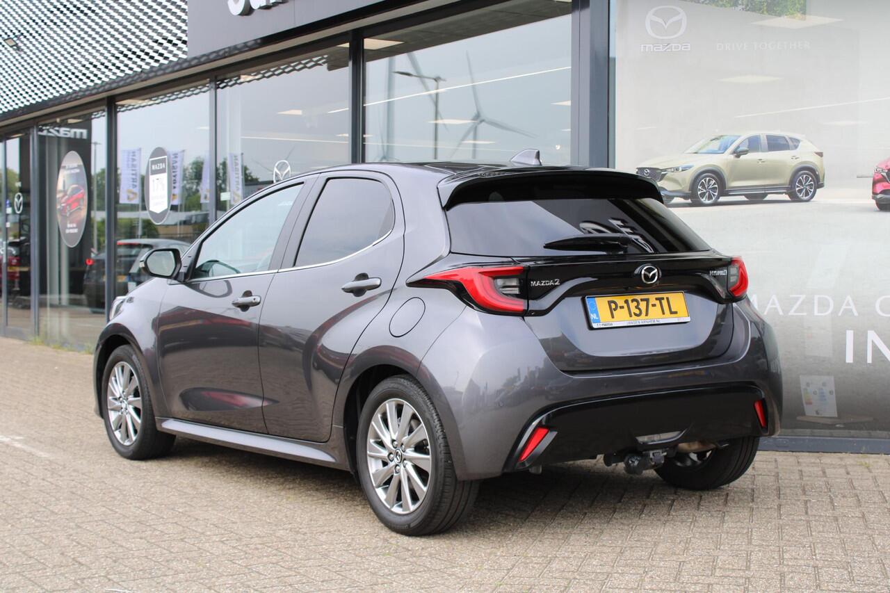 Mazda 2 Hybrid 1.5 Select , Automaat, Trekhaak, Panoramadak, Half Leder, HUD, PDC, Camera, Apple Carplay, Clima, Stoelverwarming, Stuurverwarming, Adap. Cruise