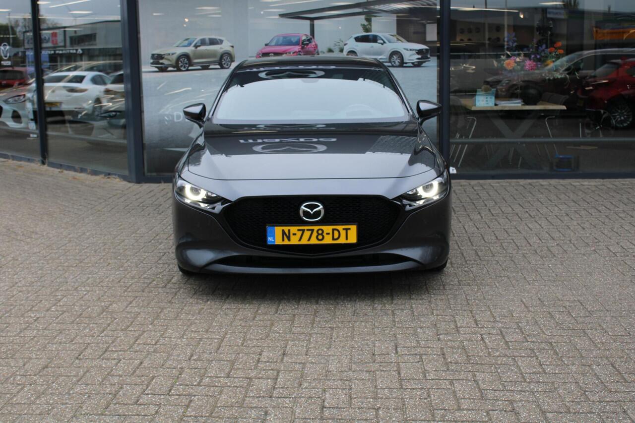 Mazda 3 HB 2.0 e-SkyActiv-G 150 M Hybrid Sportive , Adap Cruise, Clima, HUD, PDC, Stoelverwarming, Stuurverwarming, Camera, Navi, Apple Carplay