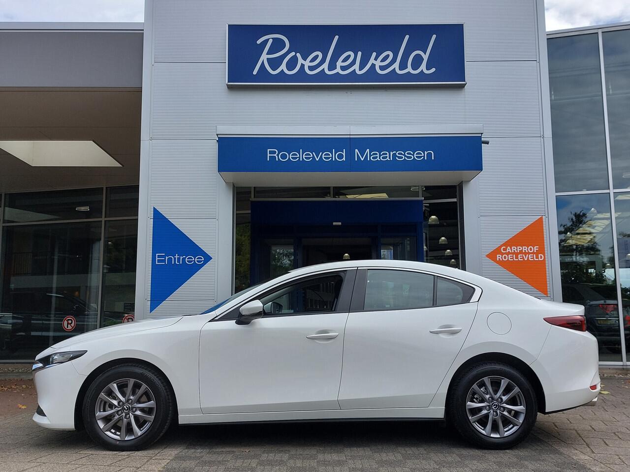 Mazda 3 2.0 e-SkyActiv-G M Hybrid 122pk | Origineel NL | Navi | Apple Carplay + Android Auto | Airco | Adap.Cruise | Led Koplampen | Pdc+Camera | Rijstrook+Licht+Regensensor | 16''lm