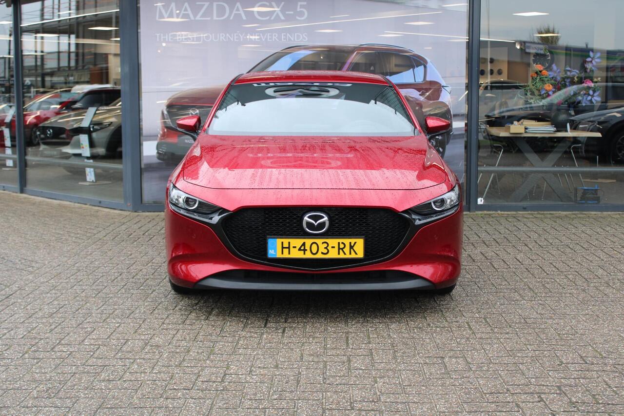 Mazda 3 HB 2.0 e-SkyActiv-G M Hybrid 122 Comfort met Bose , Leder, Bose, Adap.cruise,Navi, Apple Carplay, PDC, LMV 16 Inch, Stuur/Stoelverwarming.