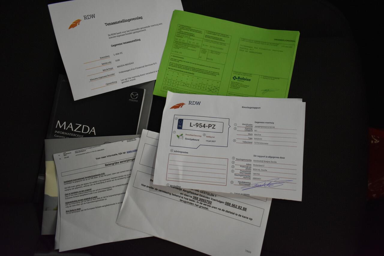 Mazda 3 2.0 e-SkyActiv-X M Hybrid 186pk Camera Head-Up Cruise Dhoek Stoel + Stuur ver