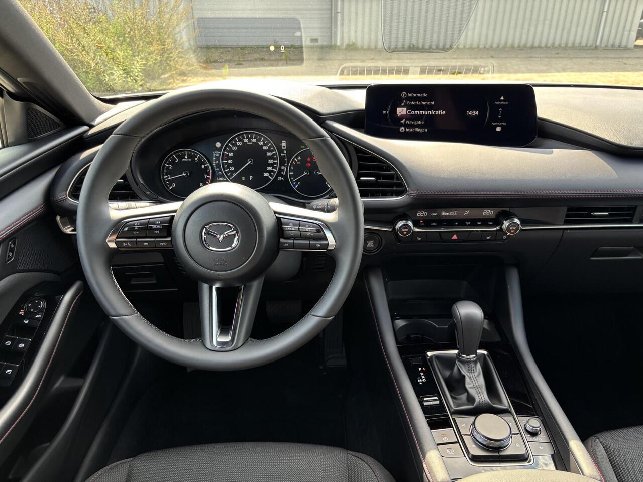 Mazda 3 2.5 e-SkyActiv-G M Hybrid 140 Homura | Navigatie systeem | Lichtmetalen velgen | Achteruitrijcamera | Adaptieve Cruise Contro | Draadloze Applecarplay en Android Auto |