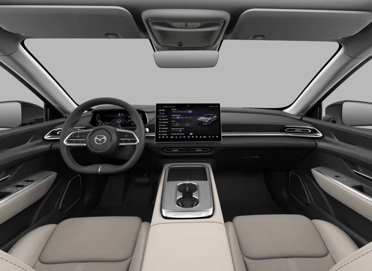 Mazda 6 6e Takumi Long Range 80 kWh / Machine Grey / Warm Beige kunstleder