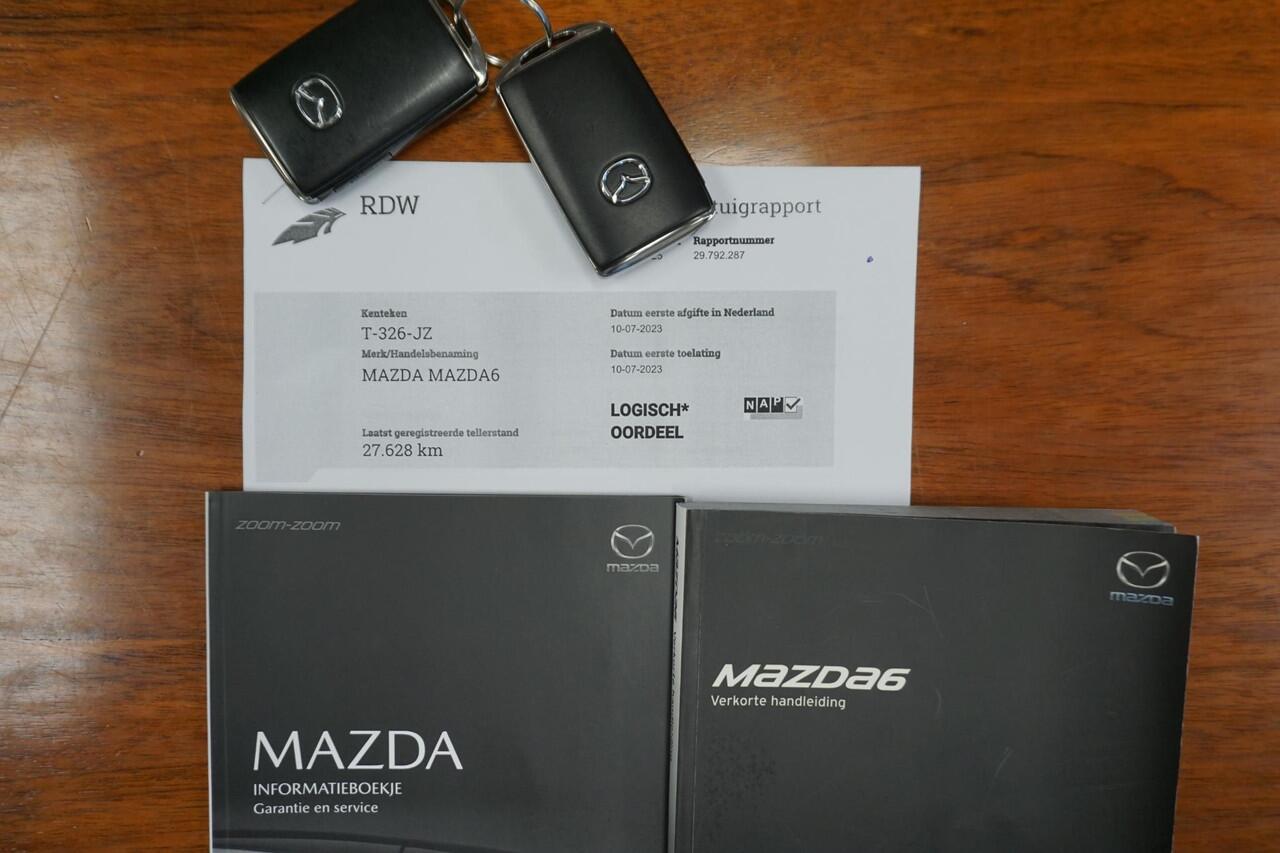 Mazda 6 Sportbreak 2.0 SkyActiv-G 165 Zwart metallic/Trekhaak/Head-Up /Nederlandse auto.