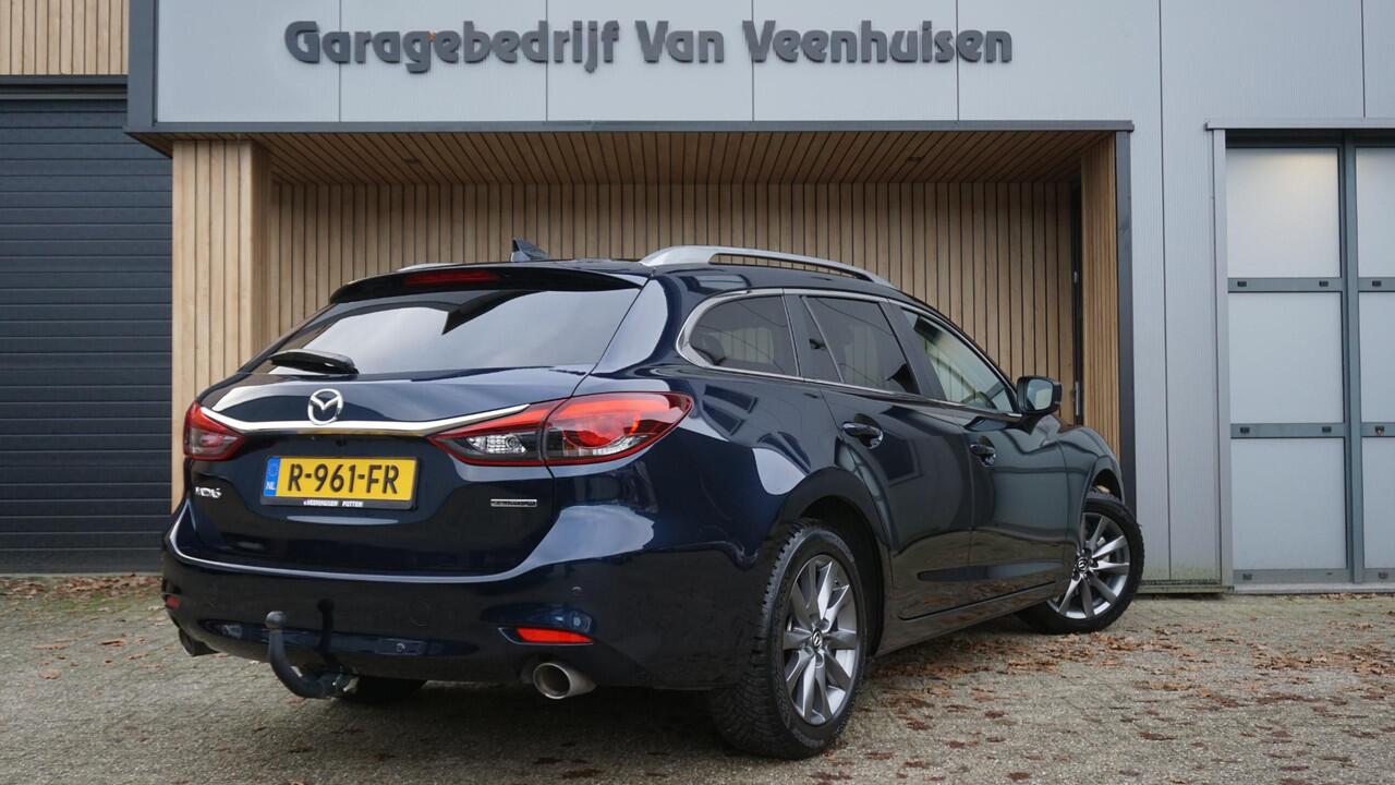 Mazda 6 Sportbreak 2.0 SkyActiv-G 165pk Automaat HUD 17inch LM Trekhaak Navi Stoel & Stuurverwarming 59804km!