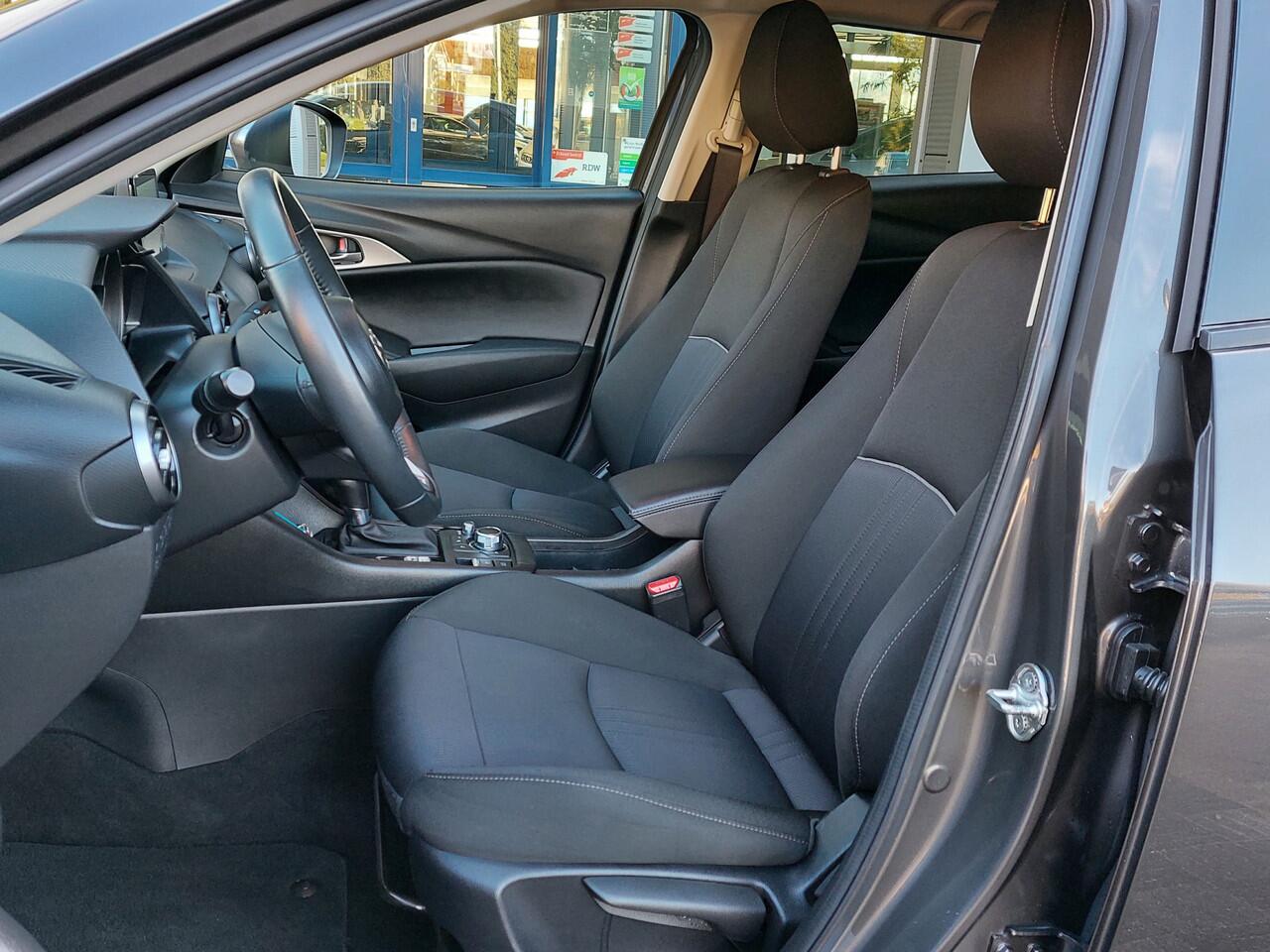 Mazda CX-3 2.0 SkyActiv-G 121pk Automaat Comfort | Origineel NL | Navi | Clima | Cruise | Dodehoek+Rijstrook+Licht+Regensensor | Keyless Start | Stoelverwarming | Pdc | Privacy Glass | 16''lm