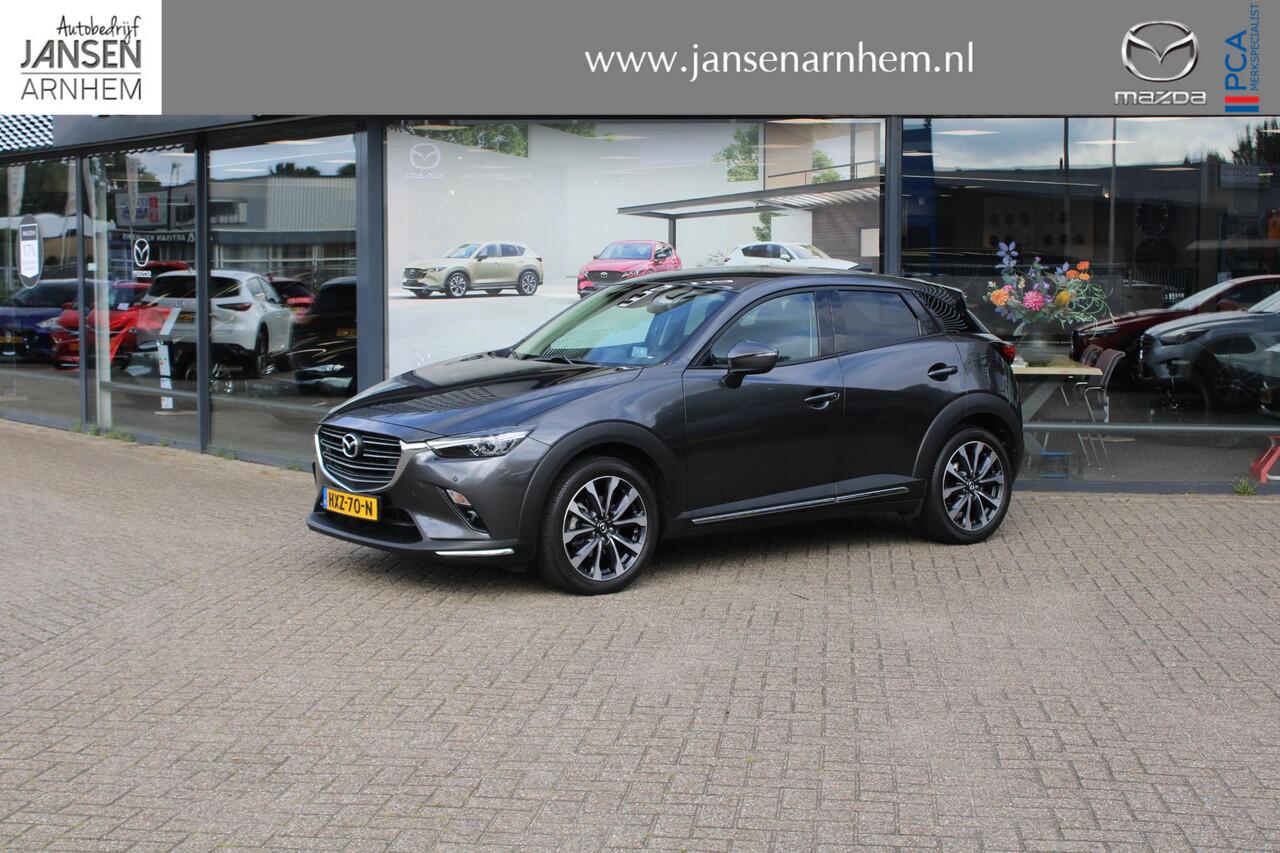 Mazda CX-3 2.0 SkyActiv-G 121 Luxury , Automaat, Half Leder, Navi, HUD, Clima, Cruise, Camera, PDC, Apple Carplay, LMV 18 Inch, Stoelverwarming