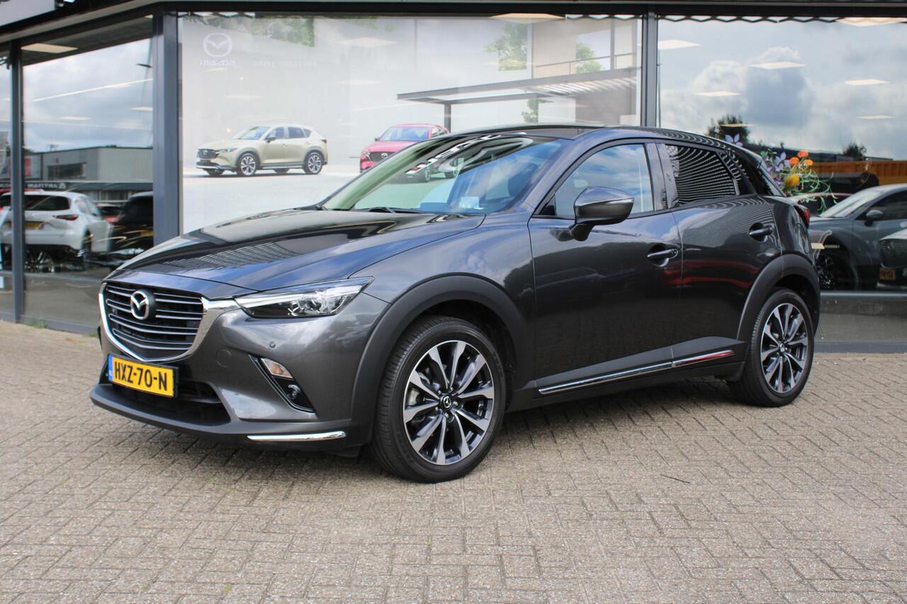 Mazda CX-3 2.0 SkyActiv-G 121 Luxury , Automaat, Half Leder, Navi, HUD, Clima, Cruise, Camera, PDC, Apple Carplay, LMV 18 Inch, Stoelverwarming