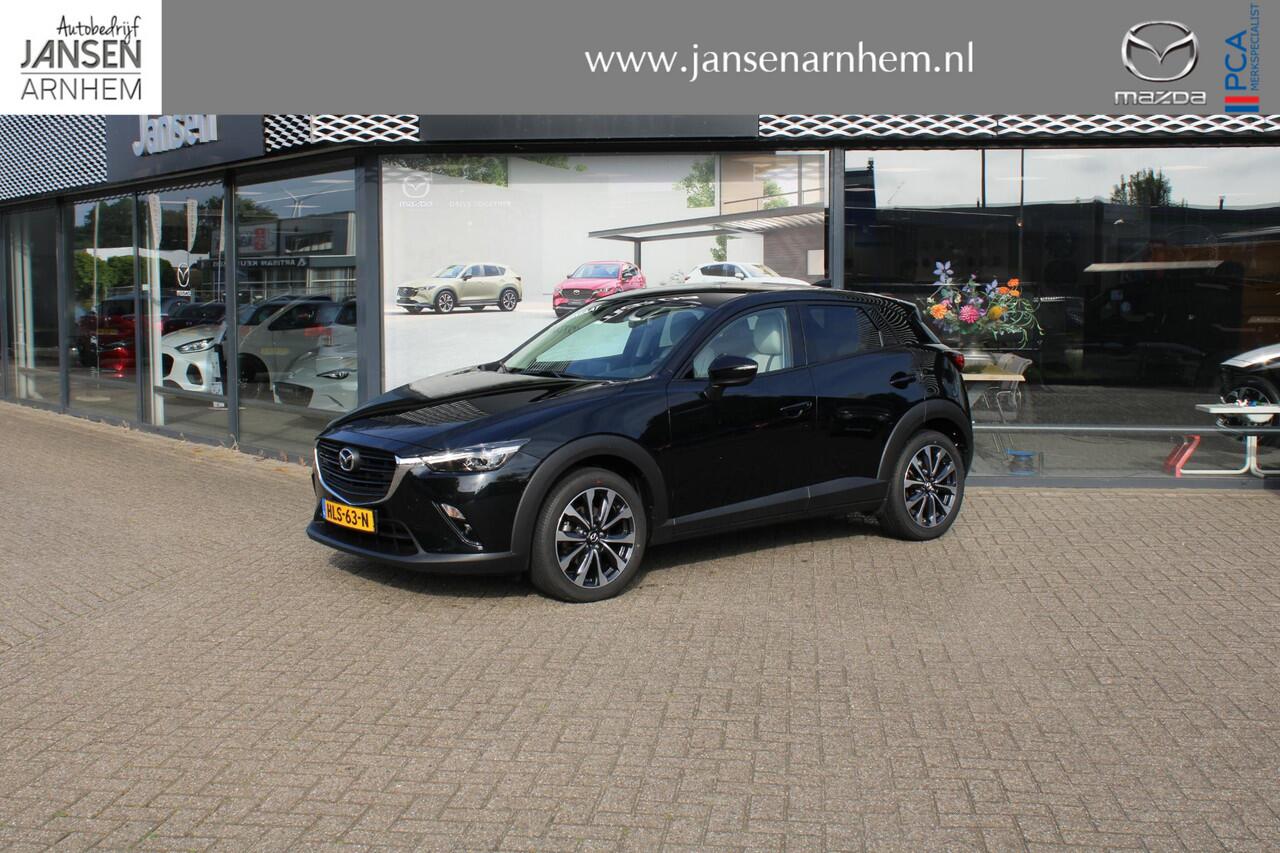 Mazda CX-3 2.0 SkyActiv-G 121 Luxury , Automaat, Wit Leder, Navi, Apple Carplay, Clima, Cruise, LMV 18 Inch, Stoelverwarming