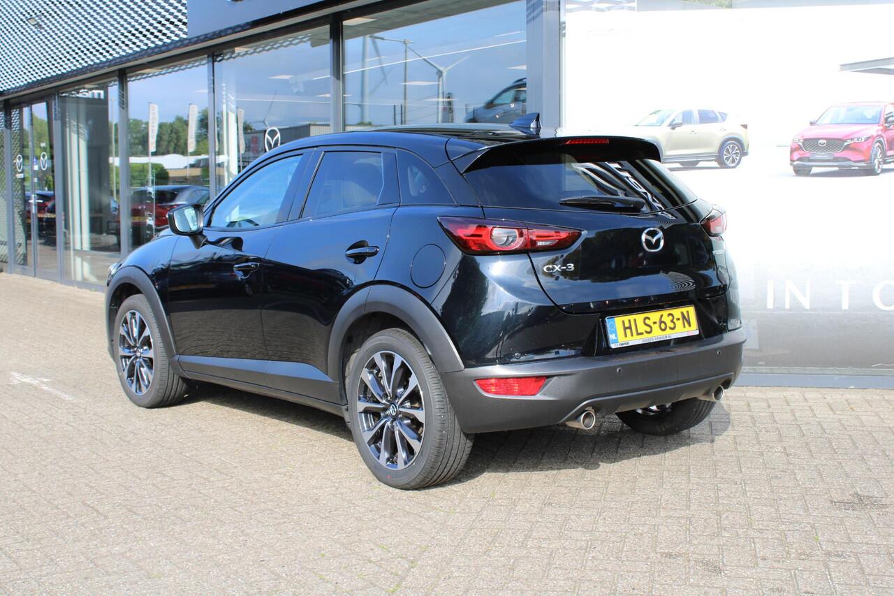 Mazda CX-3 2.0 SkyActiv-G 121 Luxury , Automaat, Wit Leder, Navi, Apple Carplay, Clima, Cruise, LMV 18 Inch, Stoelverwarming
