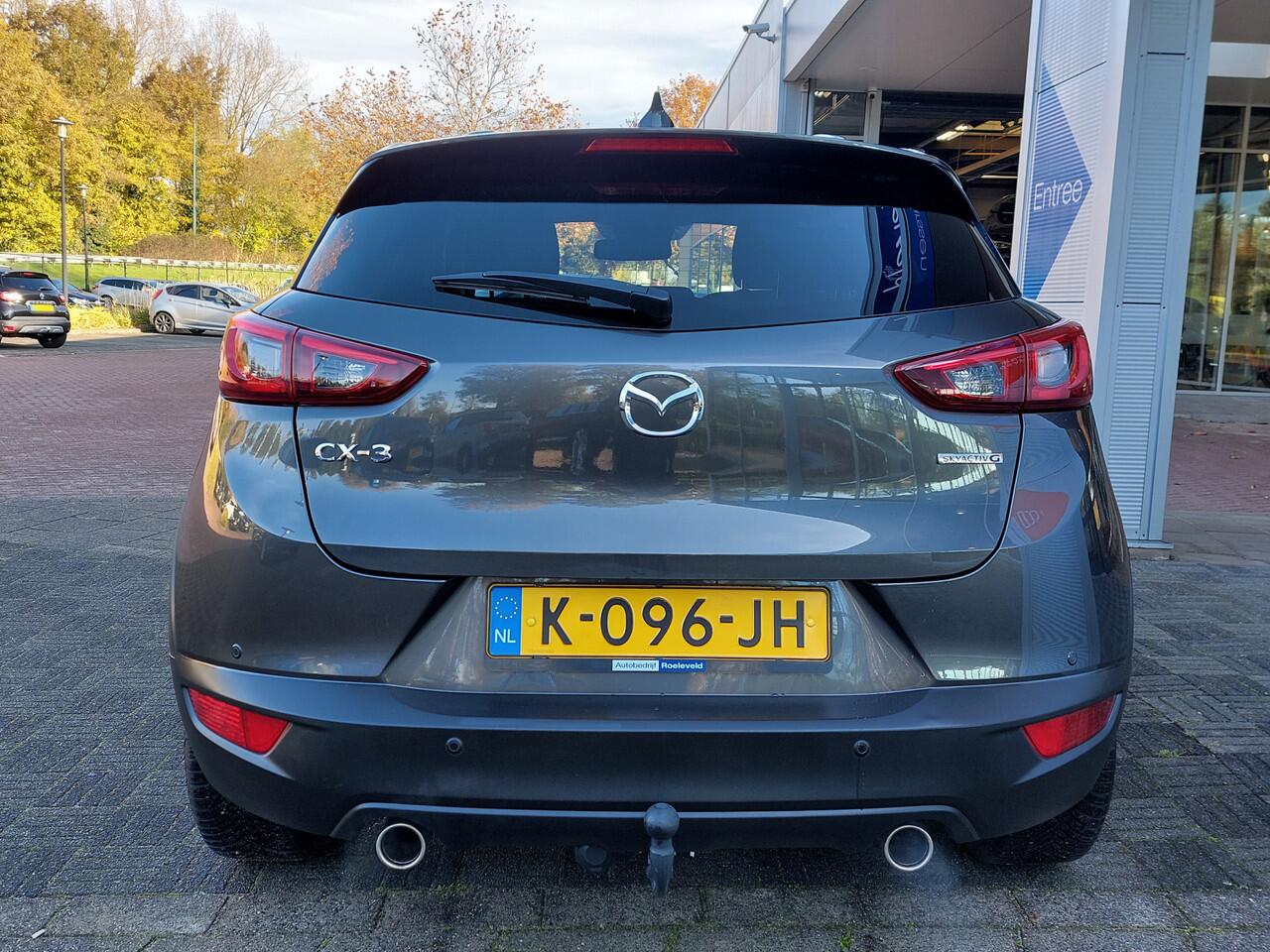 Mazda CX-3 2.0 SkyActiv-G 121pk Automaat Comfort | Origineel NL | Navi | Clima | Cruise | Dodehoek+Rijstrook+Licht+Regensensor | Keyless Start | Stoelverwarming | Pdc | Privacy Glass | 16''lm
