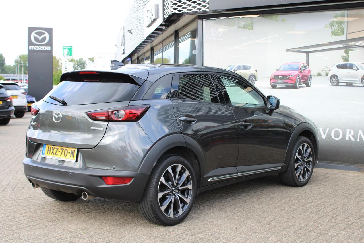Mazda CX-3 2.0 SkyActiv-G 121 Luxury , Automaat, Half Leder, Navi, HUD, Clima, Cruise, Camera, PDC, Apple Carplay, LMV 18 Inch, Stoelverwarming