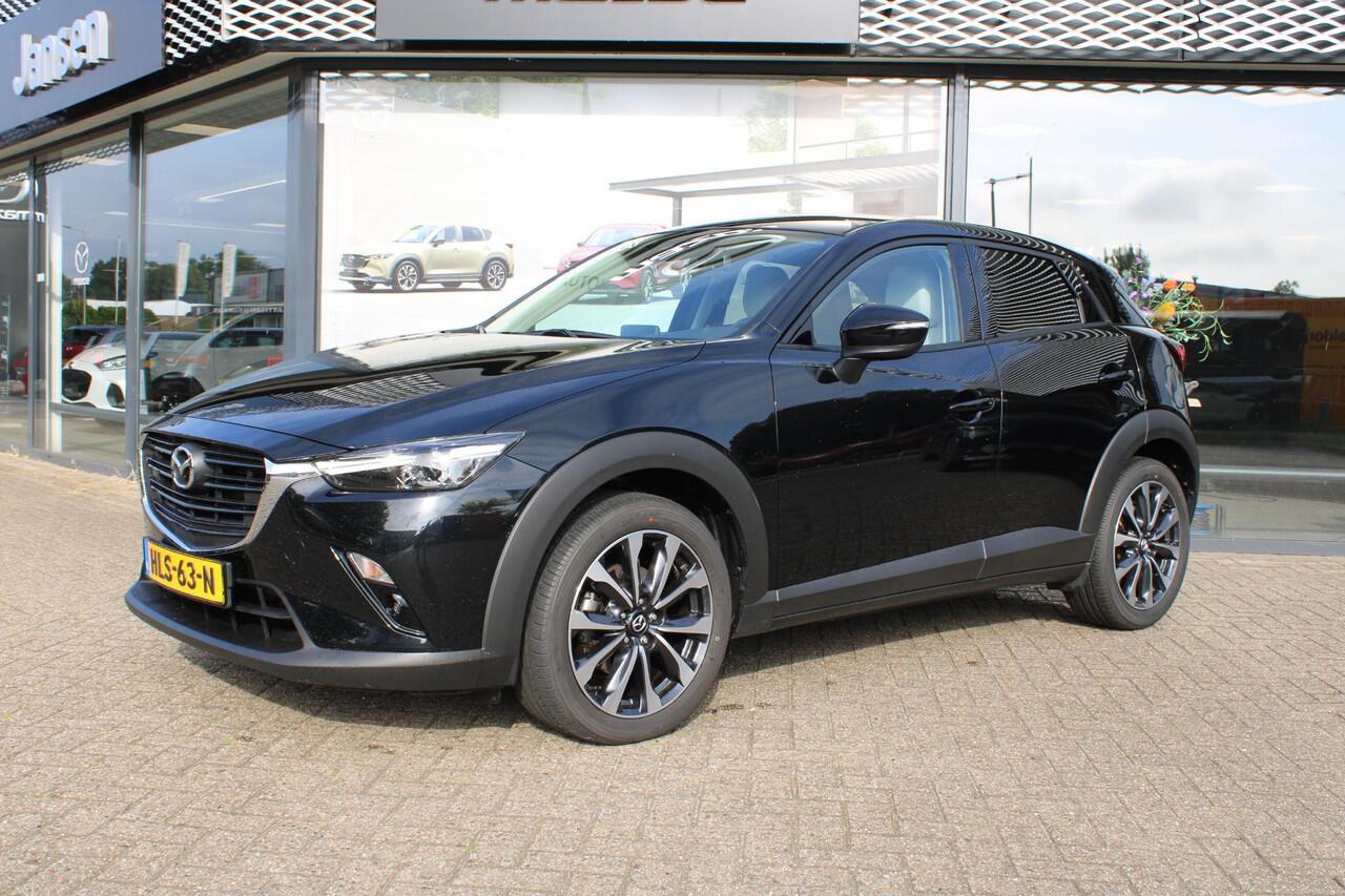 Mazda CX-3 2.0 SkyActiv-G 121 Luxury , Automaat, Wit Leder, Navi, Apple Carplay, Clima, Cruise, LMV 18 Inch, Stoelverwarming