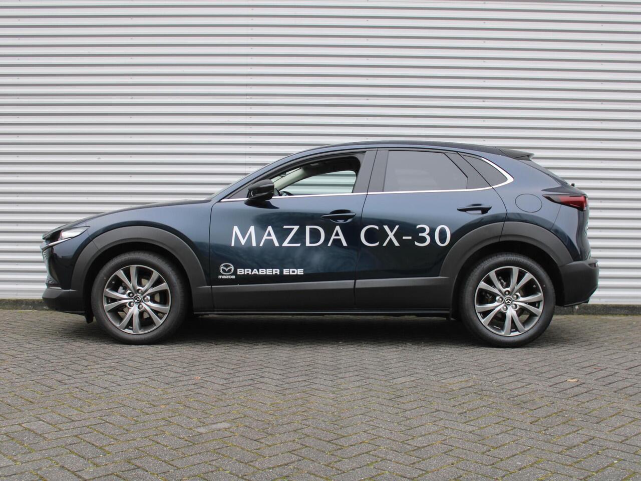 Mazda CX-30 2.0 e-SkyActiv-X M Hybrid Homura | Camera | Cruise adapt. | Stoelverwarming | 18" LM | Elek. achterklep | HUD | LED |