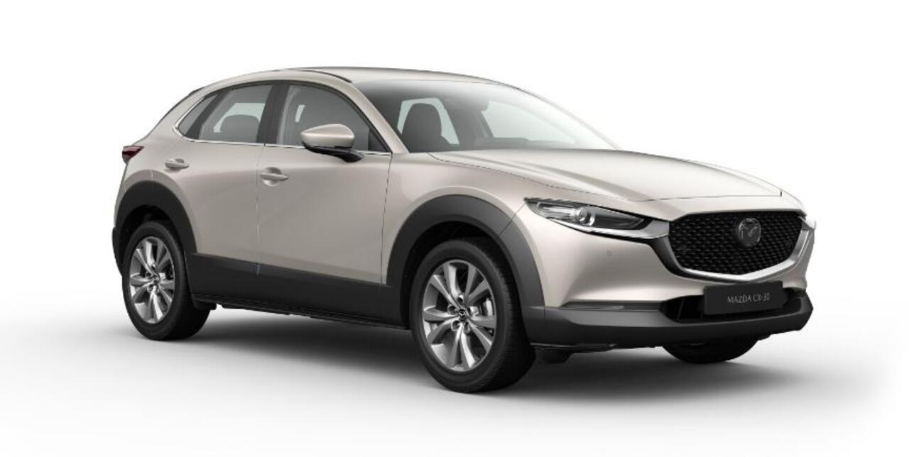Mazda CX-30 2.5 e-SkyActiv-G M AUTOMAAT Hybrid Centre-line NAVI | 18 INCH LMV | LED | APPLE CARPLAY / ANDROID 41.290,- ¤ 3000 inruilvoordeel 6 JAAR GARANTIE!