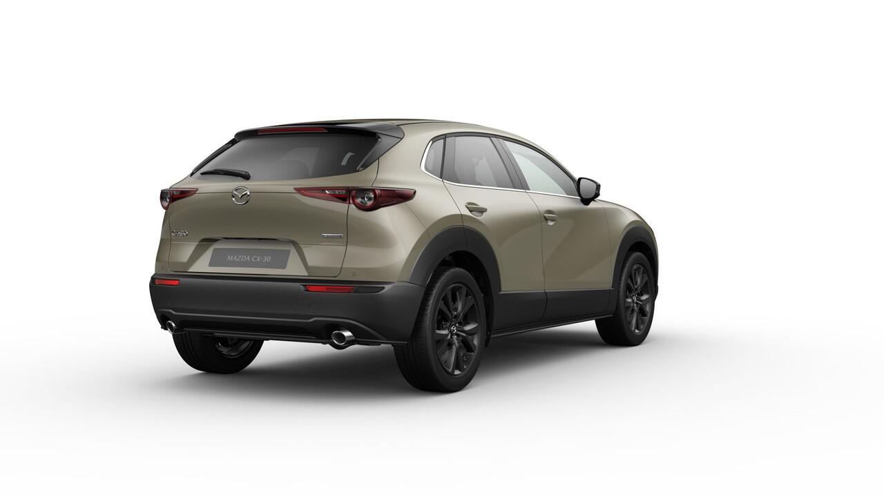 Mazda CX-30 2.5 e-SkyActiv-G M Hybrid AUTOMAAT Nagisa NAVI | ACHTERUITRIJCAMERA | APPLE CARPLAY | PARKEERSENSOREN V+A 44.890,- ¤ 3000 inruilvoordeel 6 JAAR GARANTIE!