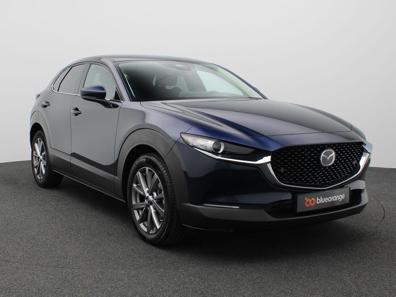 Mazda CX-30 2.0 e-SkyActiv-X M Hybrid Homura 186PK Aut. Head-up display, Trekhaak, Dodehoek detectie, Keyless, Elektr. Achterklep, Stoelverwarming, 18" LM Velgen, Adaptieve Cruise Control, Camera