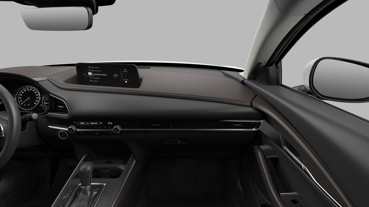 Mazda CX-30 Exclusive-Line - Black Comfort Pack & Driver Assistance & Sound Pack & Design Pack & Sunroof Pack | 18-inch lichtmetalen velgen, Silver | 360° View Monitor | 7-inch digitale meterset