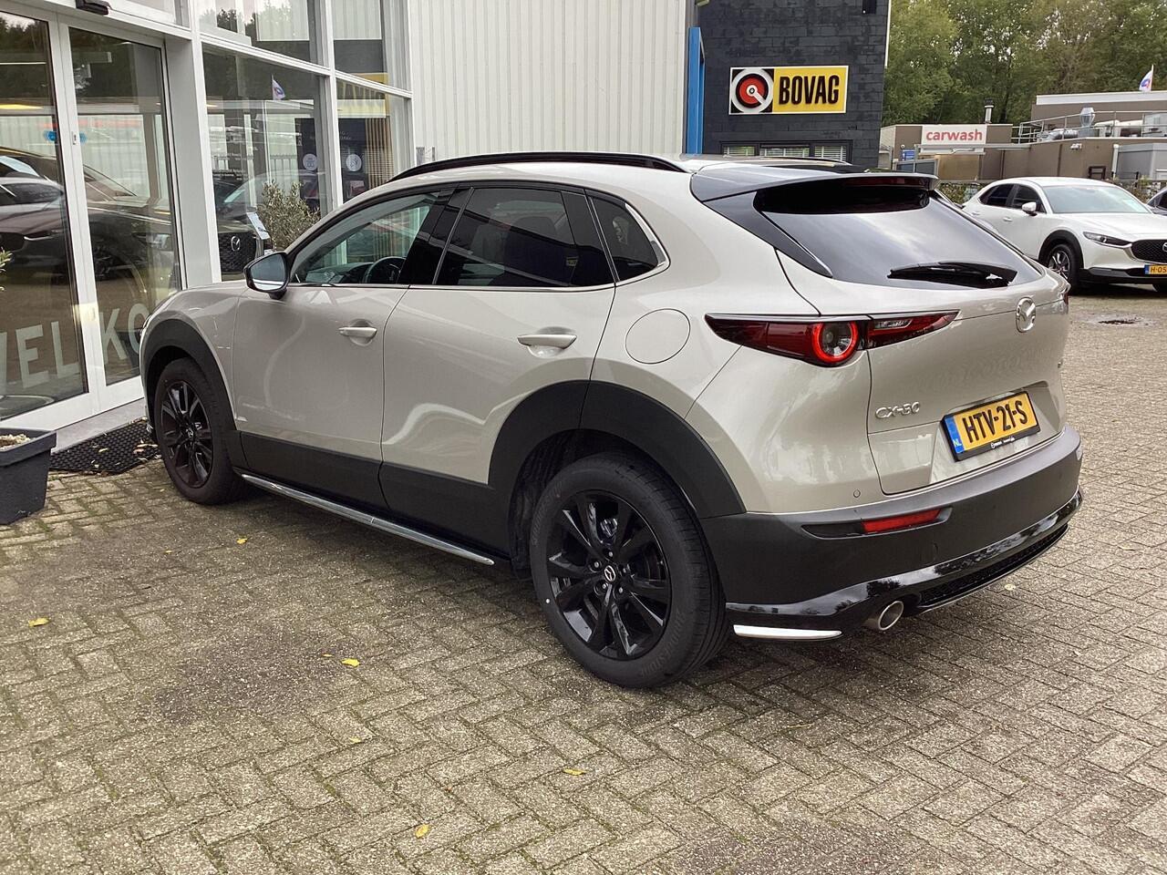 Mazda CX-30 2.0 e-SkyActiv-X M Hybrid Homura 186 PK motor / Aeropakket / Roofrails / Dorpelbeschermers/ Sportpakket/ Navigatie/ Apple Carplay/ Android Auto/ Automaat