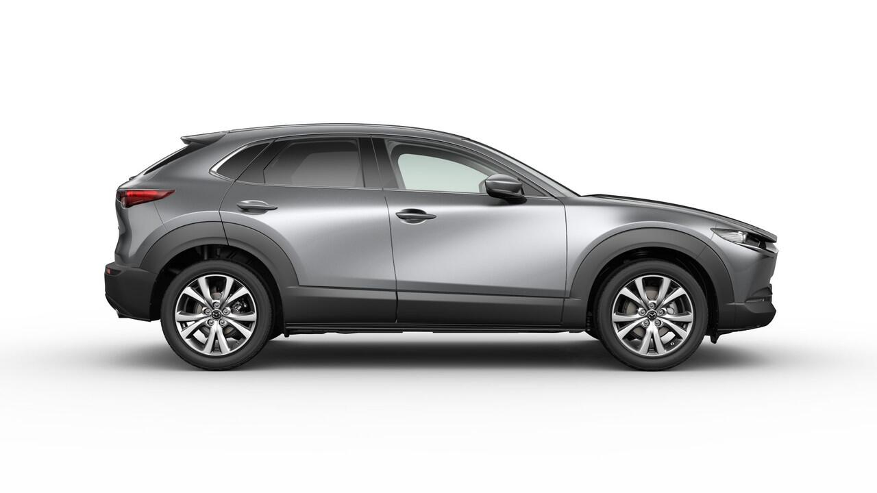 Mazda CX-30 Exclusive-Line - Black Comfort Pack & Driver Assistance & Sound Pack & Design Pack & Sunroof Pack | 18-inch lichtmetalen velgen, Silver | 360° View Monitor | 7-inch digitale meterset