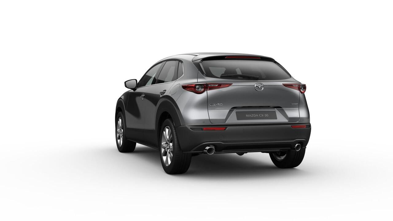 Mazda CX-30 Exclusive-Line - Black Comfort Pack & Driver Assistance & Sound Pack & Design Pack & Sunroof Pack | 18-inch lichtmetalen velgen, Silver | 360° View Monitor | 7-inch digitale meterset