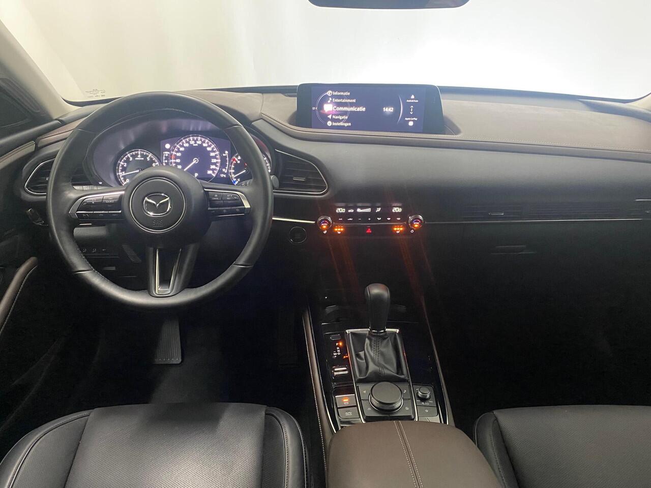 Mazda CX-30 Exclusive-Line 186PK Alle Opties Head-up display Navi ACC Leer Bose Sound Elektrische verstel stoelen Rondom Camera