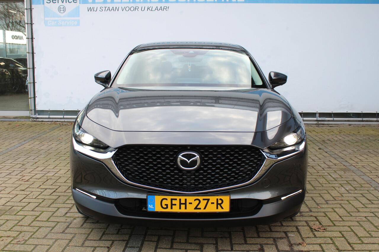 Mazda CX-30 2.0 e-SkyActiv-X M Hybrid Comfort | Incl. 12 maanden Garantie | 360* Camera | Adaptive cruise controle | Lane assist | Stoel/Stuur verwarming | Elektrische kofferbakklep | Dodenhoeksensoren | Keyless start | Head-Up Display | Parkeersensoren V+A | Climate