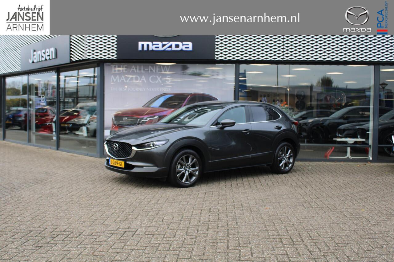 Mazda CX-30 2.0 e-SkyActiv-X 186 M Hybrid Luxury , Schuif/Kanteldak, Leder, 360 Camera, Navi, Bose, Adap.Cruise, Stoel/Stuurverwarming, Apple Carplay, Android Auto, Clima, LMV 18 Inch, HUD, LKA, PDC