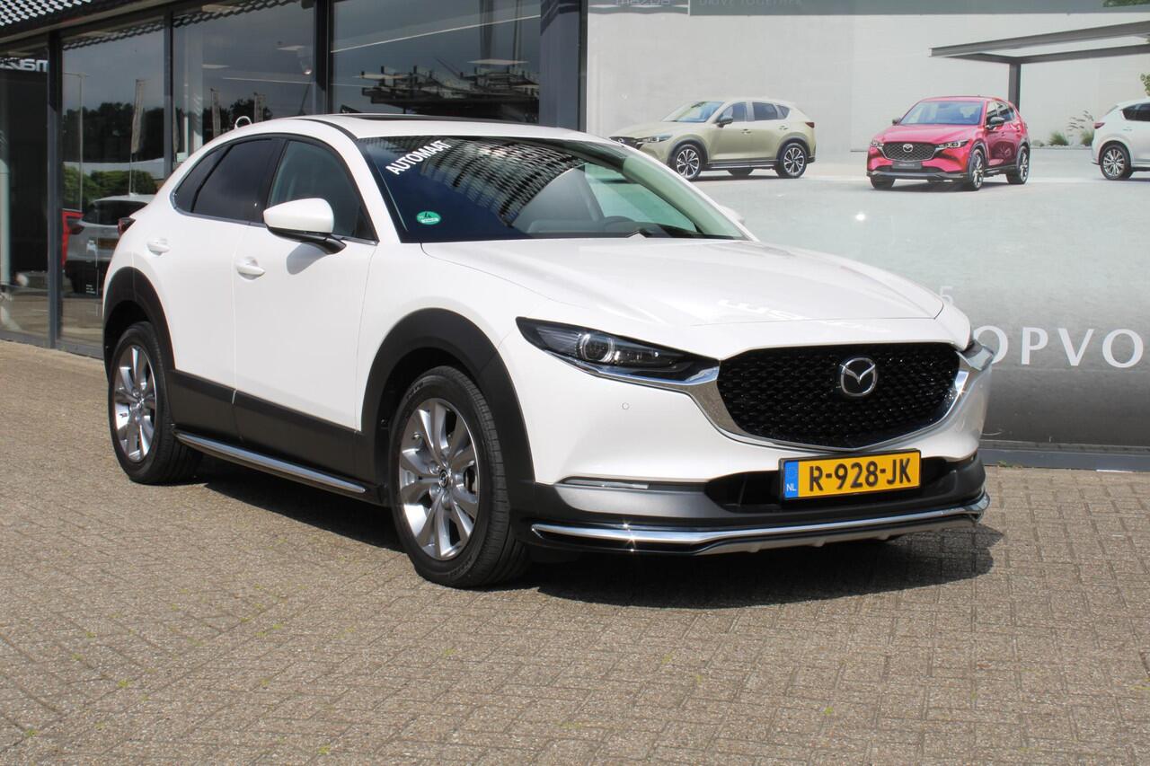 Mazda CX-30 2.0 e-SkyActiv-X186 M Hybrid Luxury , Automaat, Trekhaak, Schuifdak, Aero Pakket, Leder, Adap.Cruise, Bose, LMV 18 Inch, HUD, Stuur/Stoelverwarming