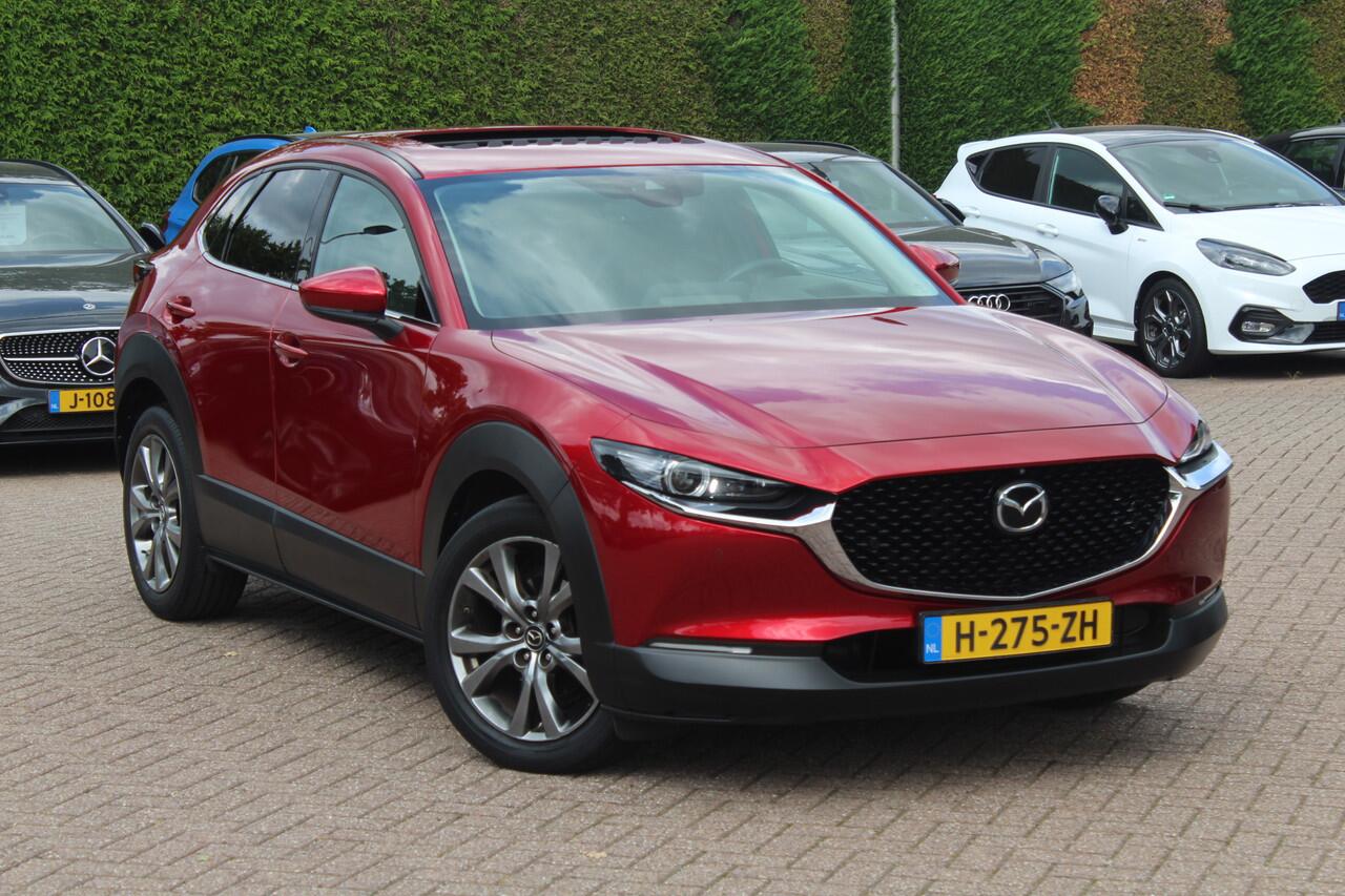 Mazda CX-30 2.0 e-SkyActiv-X M Hybrid Luxury / Schiufdak / 360Camera / Head-up / Leder / 18'' / Navigatie / Stoelverwarming / DAB / ACC