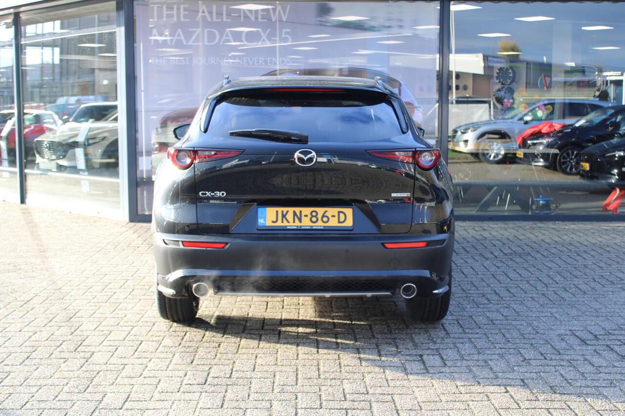 Mazda CX-30 2.0 e-SkyActiv-X 186 M Hybrid Nagisa , Demovoordeel ¤ 7.500,-, Automaat, Aero/Accessoires Pakket, Adap. Cruise, Bose, Clima, LMV 18 Inch, Camera, PDC, Navi, HUD, Apple Carplay