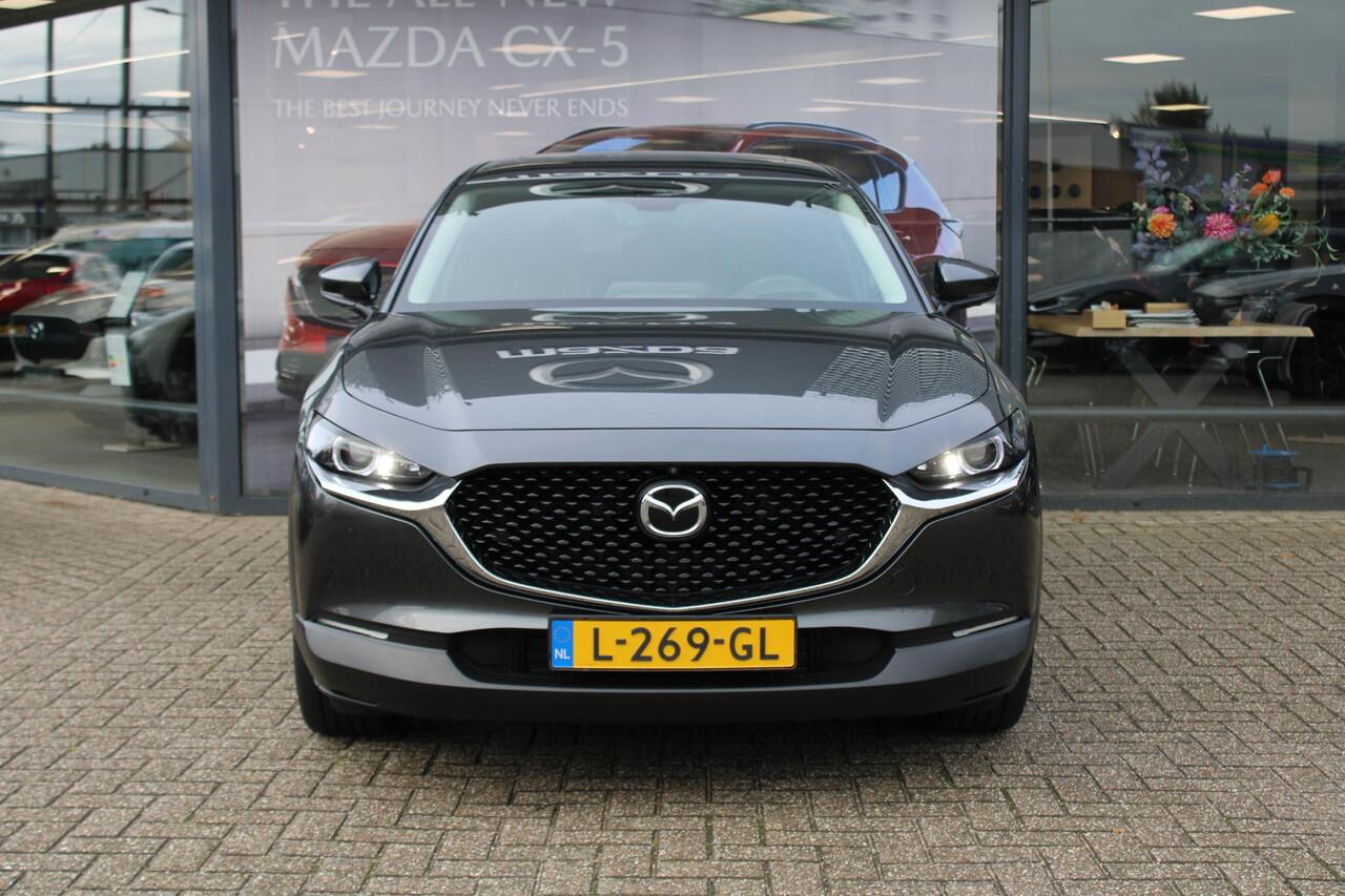 Mazda CX-30 2.0 e-SkyActiv-X 186 M Hybrid Luxury , Schuif/Kanteldak, Leder, 360 Camera, Navi, Bose, Adap.Cruise, Stoel/Stuurverwarming, Apple Carplay, Android Auto, Clima, LMV 18 Inch, HUD, LKA, PDC