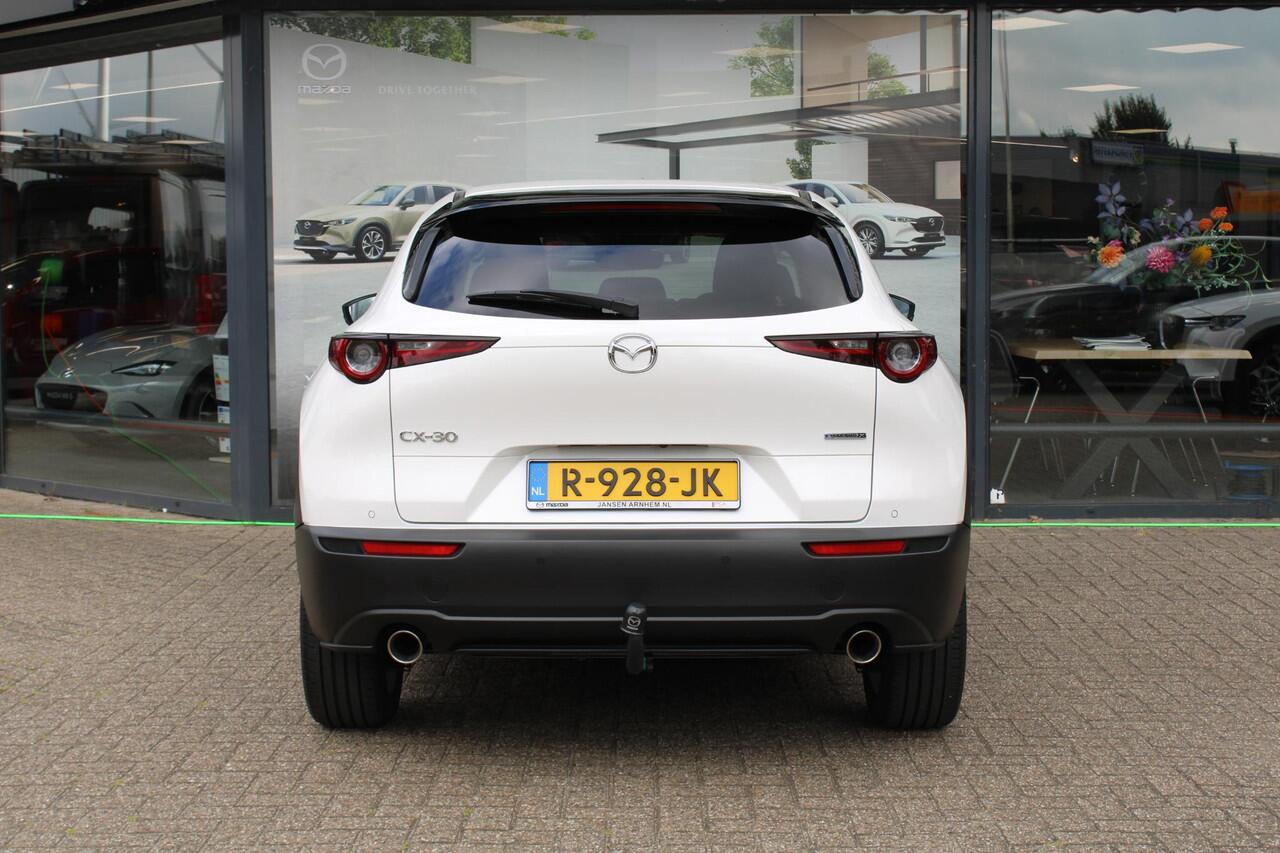 Mazda CX-30 2.0 e-SkyActiv-X186 M Hybrid Luxury , Automaat, Trekhaak, Schuifdak, Aero Pakket, Leder, Adap.Cruise, Bose, LMV 18 Inch, HUD, Stuur/Stoelverwarming