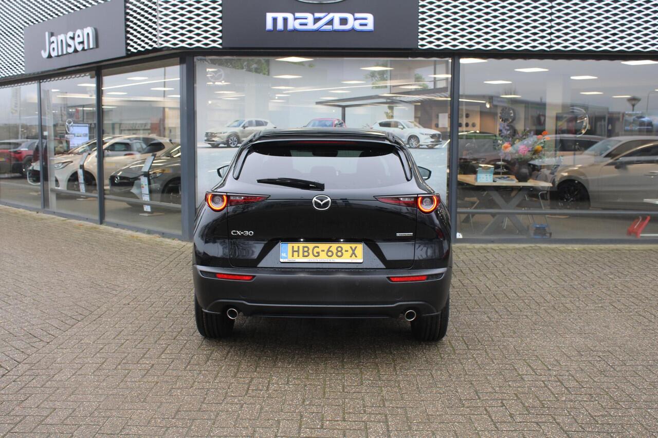 Mazda CX-30 2.5 e-SkyActiv-G 140 M Hybrid Nagisa , Demovoordeel ¤ 4.390,-, Automaat, Bruin Leder, Bose, Navi, Adap.Cruise, Clima, Apple Carplay, Camera, PDC, HUD, Stoelverwarming, 18" LMV