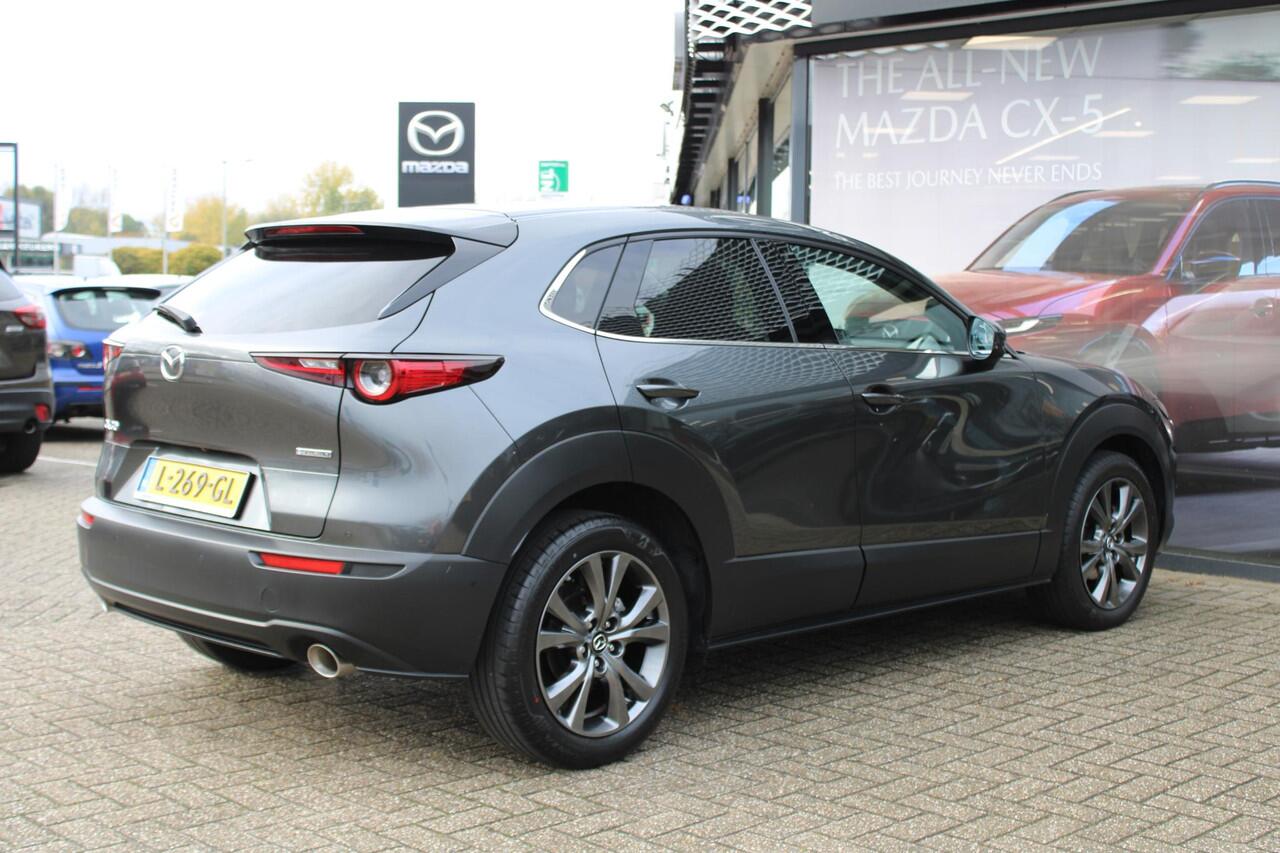 Mazda CX-30 2.0 e-SkyActiv-X 186 M Hybrid Luxury , Schuif/Kanteldak, Leder, 360 Camera, Navi, Bose, Adap.Cruise, Stoel/Stuurverwarming, Apple Carplay, Android Auto, Clima, LMV 18 Inch, HUD, LKA, PDC