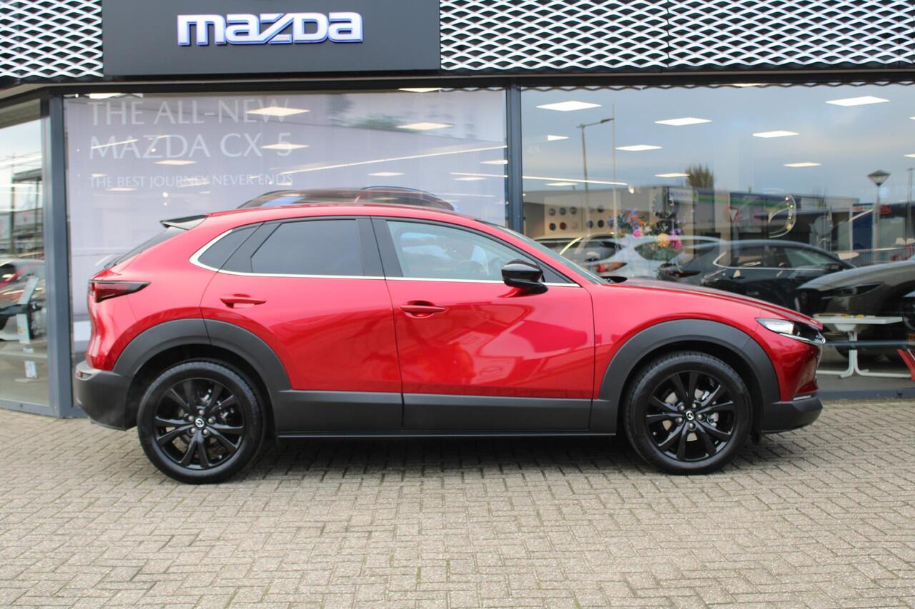 Mazda CX-30 2.0 e-SkyActiv-X186 M Hybrid Homura , Clima, LMV 18 Inch, Stoelverwarming, Navi, Apple Carplay, HUD, PDC, Camera, Elektrische klep, Adap. Cruise, Stoffen bekleding
