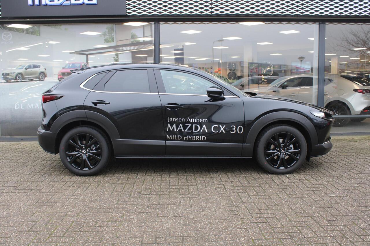 Mazda CX-30 2.5 e-SkyActiv-G 140 M Hybrid Nagisa , Demovoordeel ¤ 4.390,-, Automaat, Bruin Leder, Bose, Navi, Adap.Cruise, Clima, Apple Carplay, Camera, PDC, HUD, Stoelverwarming, 18" LMV