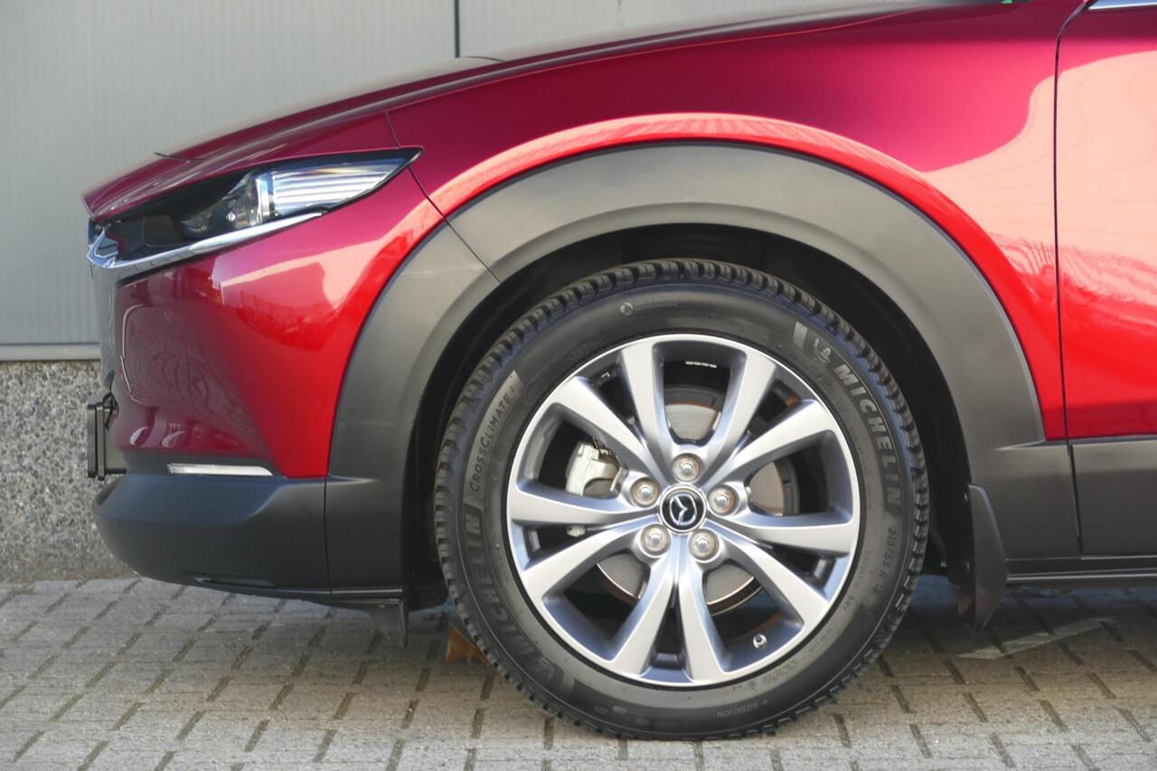 Mazda CX-30 2.0 e-SkyActiv-X M Hybrid Luxury |Full option | TREKHAAK | 360* CAMERA | LEER | ALL-SEASON BANDEN | RIJKLAARPRIJS |