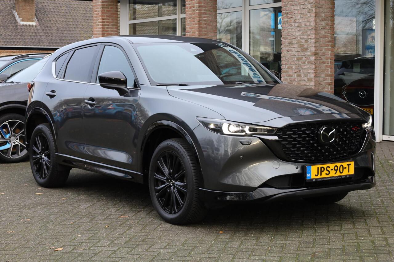 Mazda CX-5 2.0 e-SkyActiv-G M Hybrid 165 Homura 360-CAMERA STOELKOELING STUURVERW. 4xSTOELVERW. HUD/ADD LEER MEMORY BOSE CARPLAY DAB NAVI ELEK.LAADKLEP 19"LMV 2xKEYLESS ENZ!