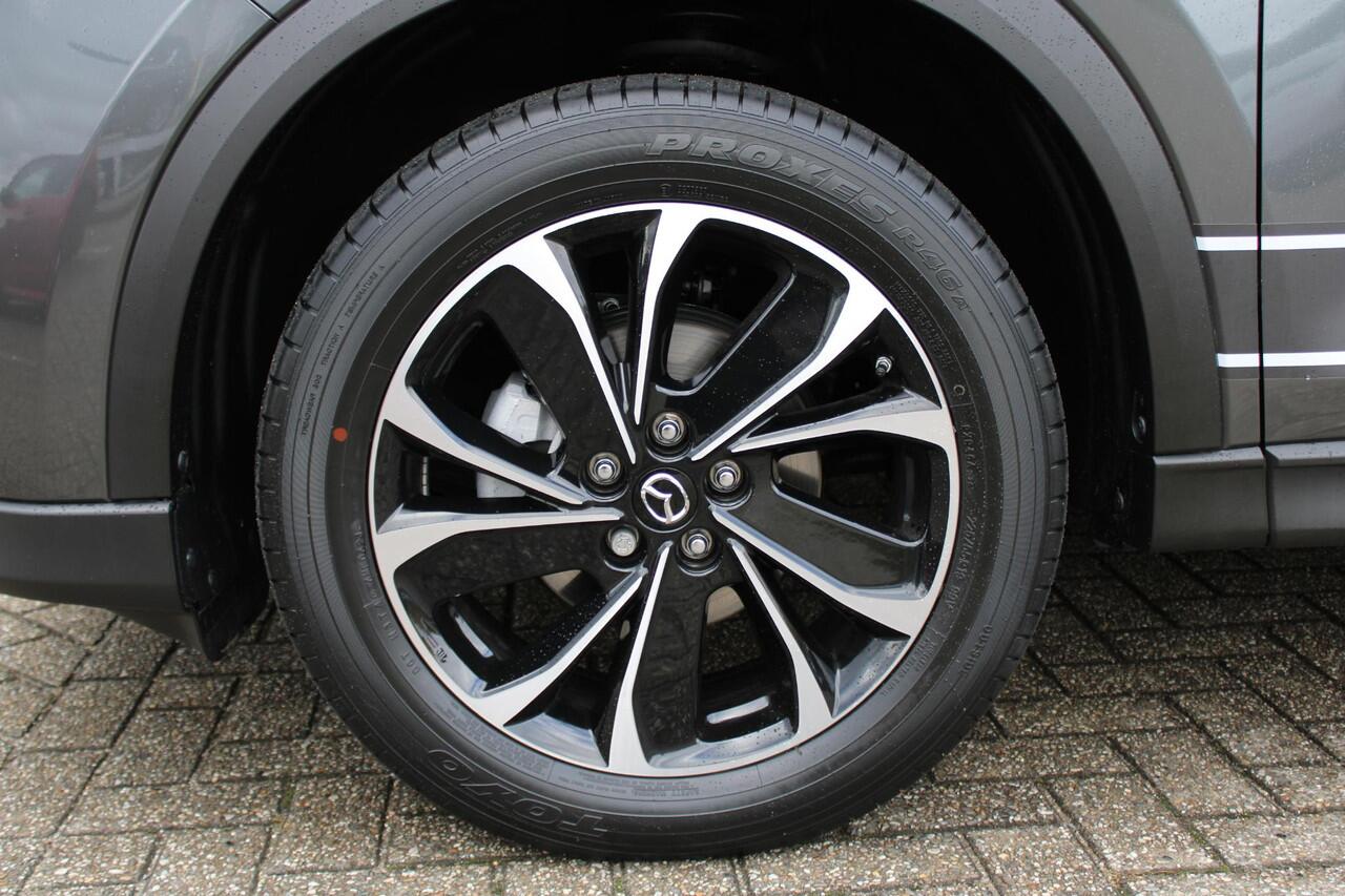 Mazda CX-5 2.0 e-SkyActiv-G M Hybrid 165 Exclusive-Line , Demovoordeel ¤ 7.100,-, Black Comfort Pack, Navi, Adap.Cruise, Clima, Leder, Apple Carplay, 360 Camera, PDC, HUD, Stoelverwarming/ventilatie, 19" LMV