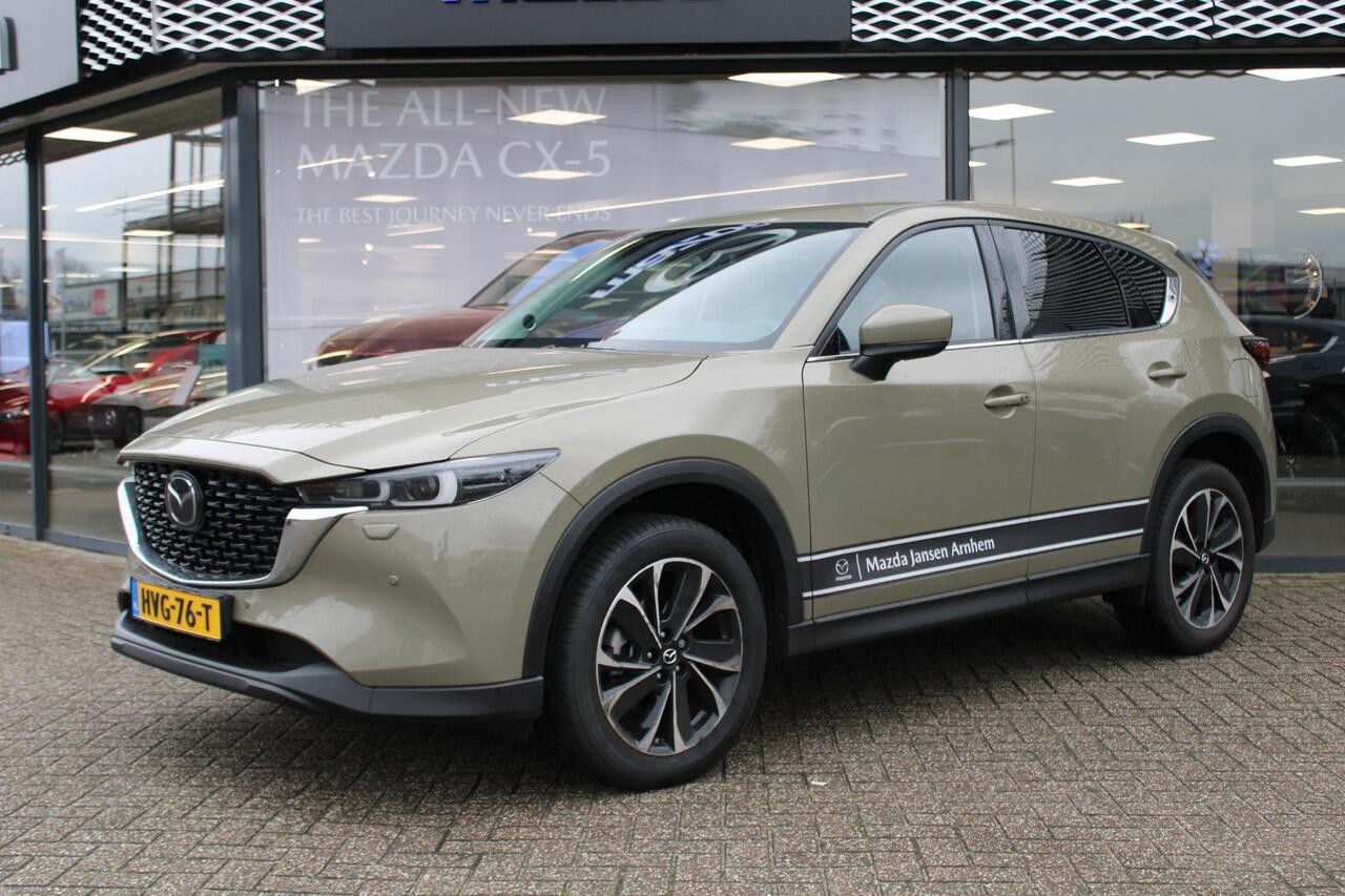 Mazda CX-5 2.0 e-SkyActiv-G M Hybrid 165 Exclusive-Line , Demovoordeel ¤ 7.100-, Leder Pack, Adap.Cruise, Navi, Apple Carplay, 360 Camera, PDC, HUD, Stoelverwarming/ventilatie, 19" LMV